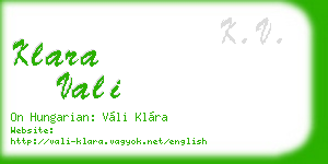 klara vali business card